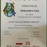 Dyplom dla  Aleksandry Gizy.JPG
